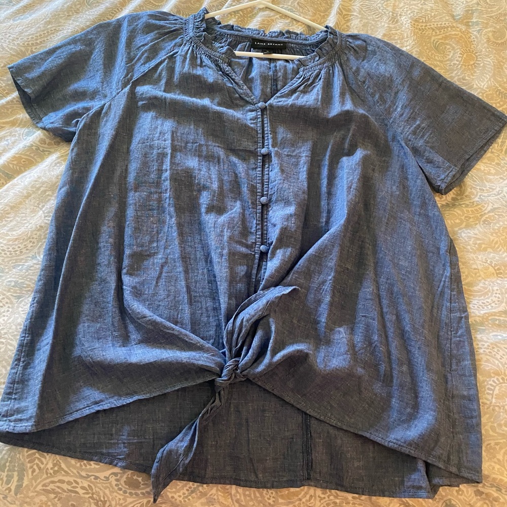 Lane Bryant Chambray Top